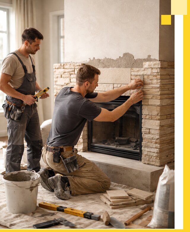 Установка и монтаж каминов для загородного дома в Нефтекамске