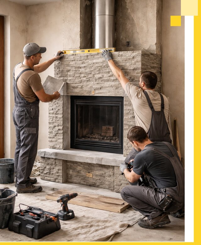 Профессиональный монтаж каминов под ключ в Нефтекамске для дома