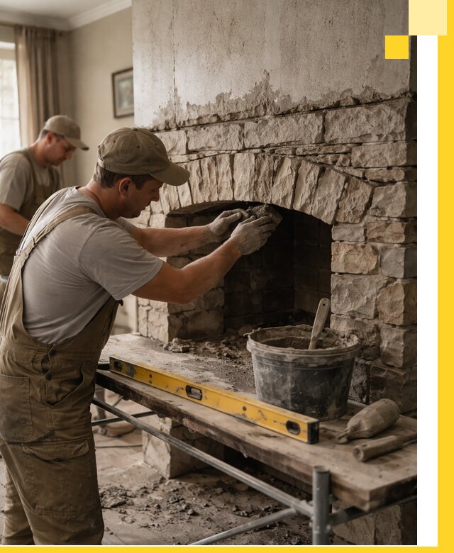 Изготовление каминов под ключ в Нефтекамске, монтаж и отделка