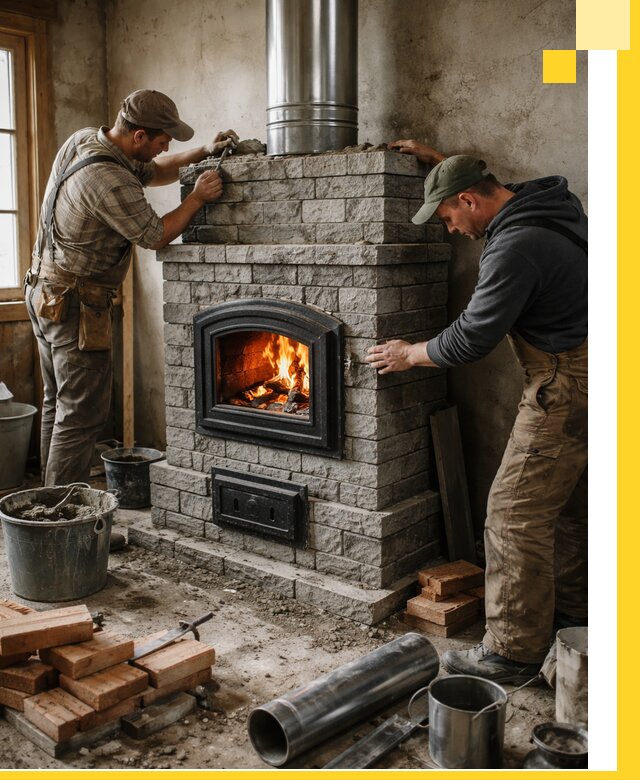 Производство, поставка и монтаж дровяных печей в Нефтекамске