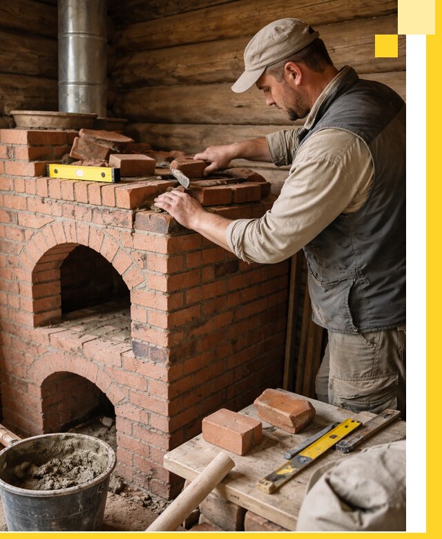 Изготовление и установка русских печей в Нефтекамске под ключ