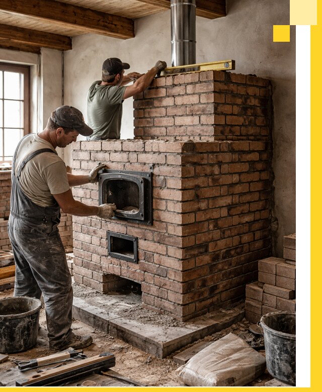 Печи для загородного дома под ключ в Нефтекамске — монтаж и сервис