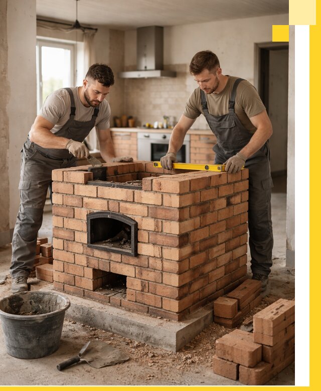 Установка и монтаж печей в частном доме в Нефтекамске под ключ