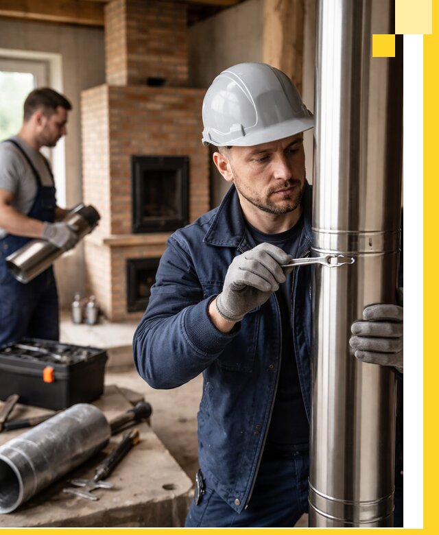 Профессиональный монтаж дымоходов для печей в Нефтекамске