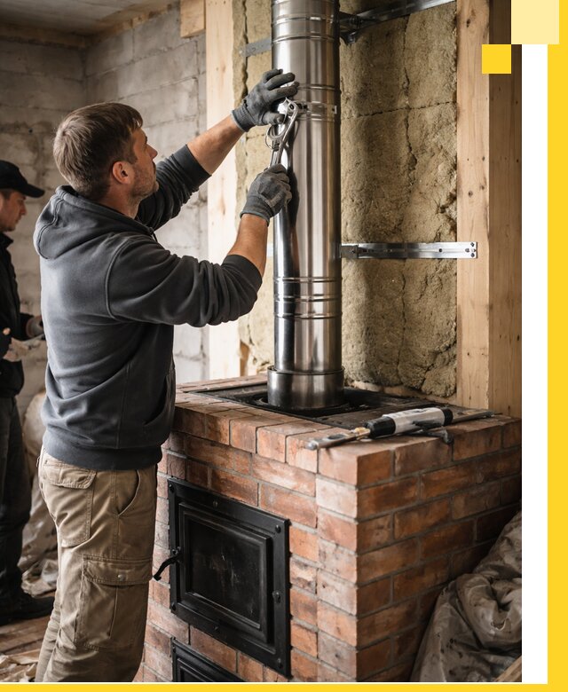 Изготовление и монтаж печей и дымоходов под ключ в Нефтекамске