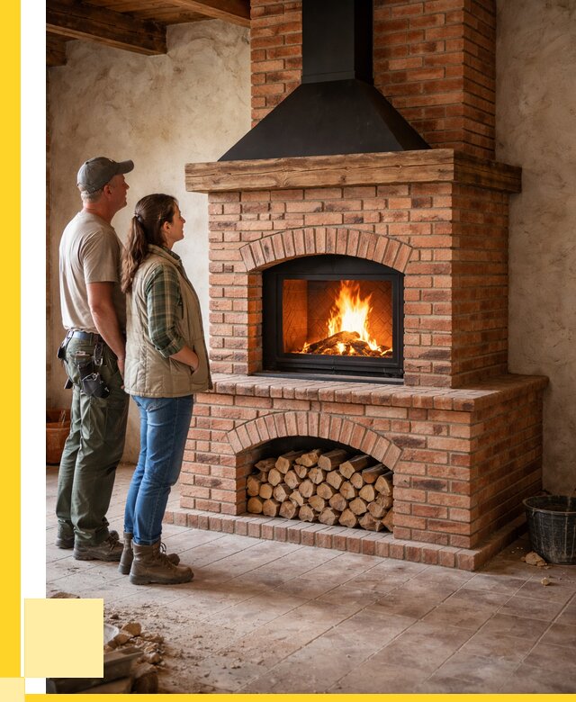 Печи камины из кирпича в Нефтекамске от 123216 р. | ЭриданНтк