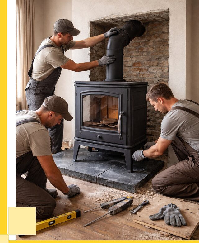 Монтаж печи камина в частном доме в Нефтекамске от 25670 р. | ЭриданНтк