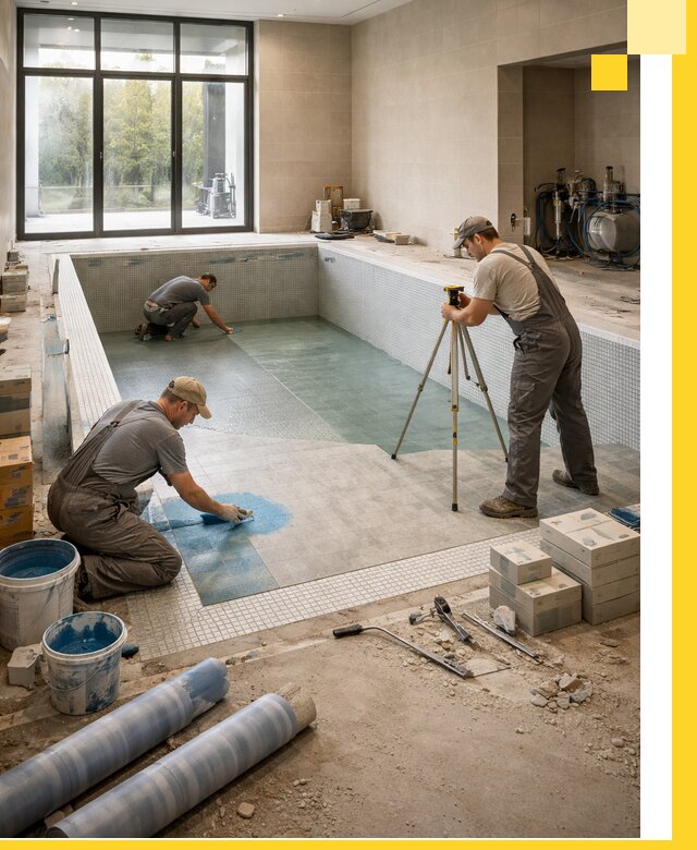 Проект и строительство закрытых бассейнов в Нефтекамске под ключ