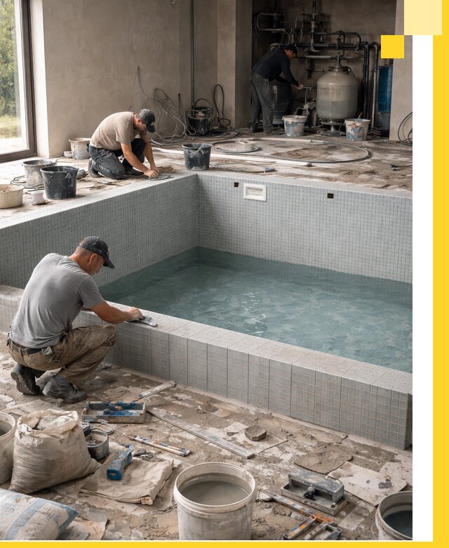 Строительство и монтаж бассейнов в помещении в Нефтекамске