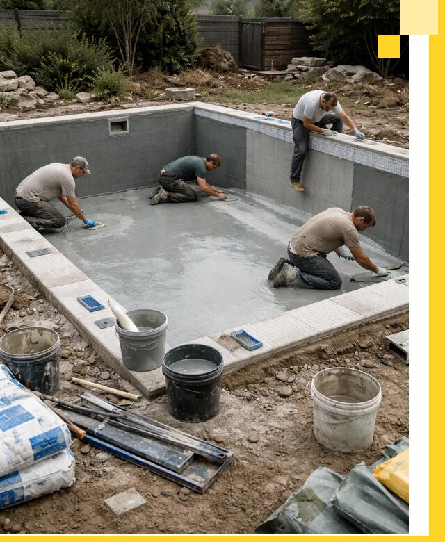 Изготовление и монтаж чаши бассейна под ключ в Нефтекамске