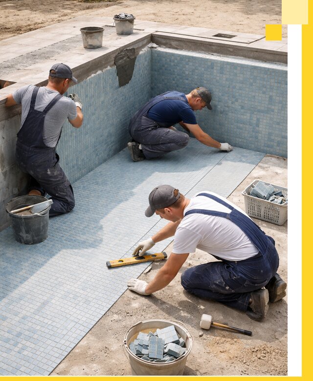 Укладка и установка плитки для бассейнов под ключ в Нефтекамске