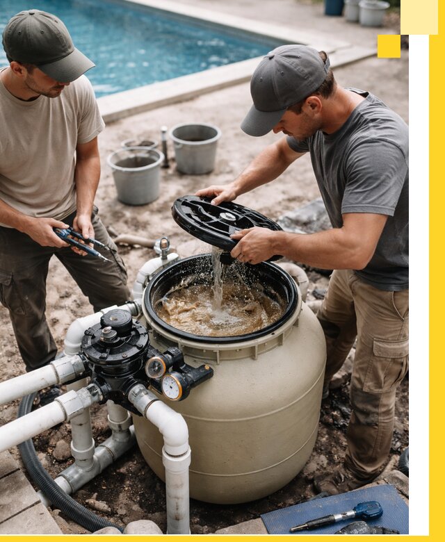 Установка и обслуживание песочных фильтров для бассейнов в Нефтекамске