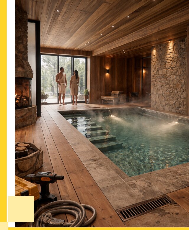 Проекты бань с бассейном под ключ в Нефтекамске от 77010 р., ЭриданНтк