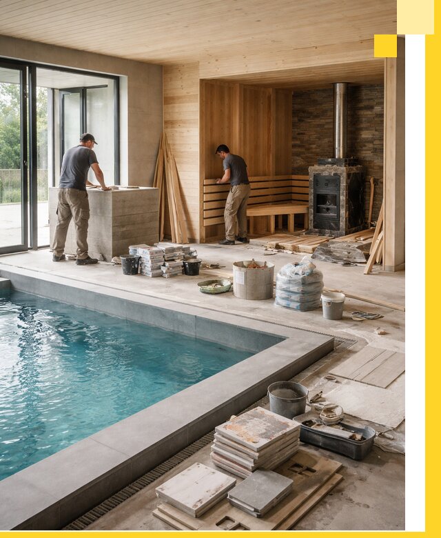 Проектирование и строительство бань с бассейном в Нефтекамске