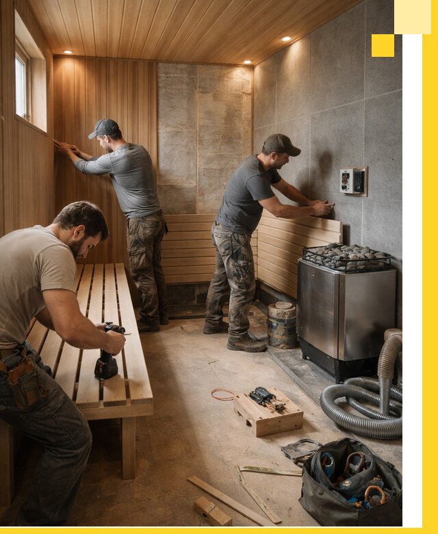 Сауны под ключ в Нефтекамске, проектирование, строительство, отделка