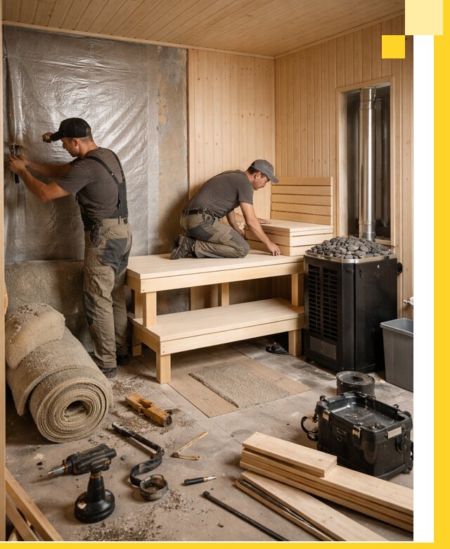 Проекты саун под ключ в Нефтекамске дизайн и строительство