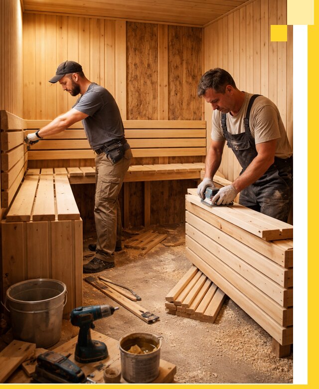 Профессиональный комплексный ремонт саун под ключ в Нефтекамске