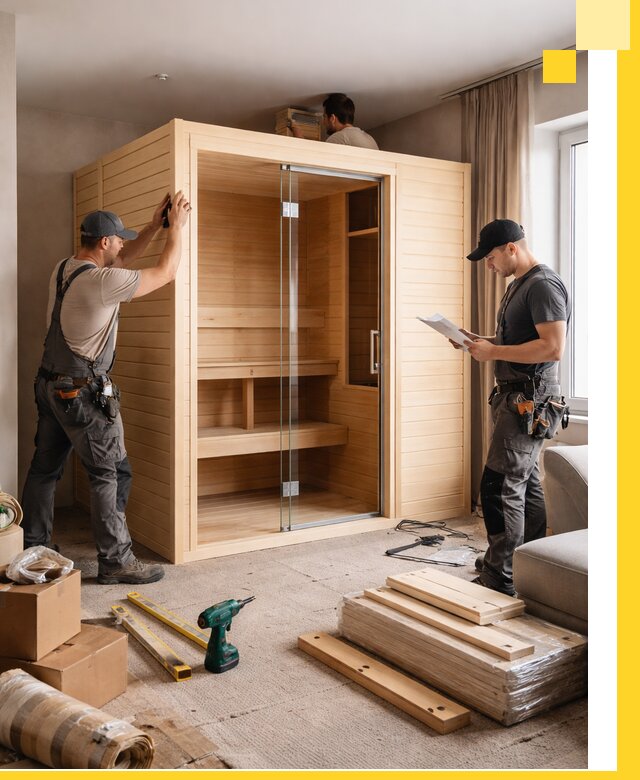 Установка и благоустройство саун в квартире в Нефтекамске