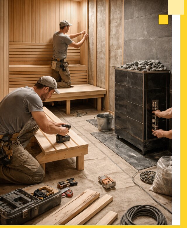Дизайн и строительство интерьерных саун под ключ в Нефтекамске