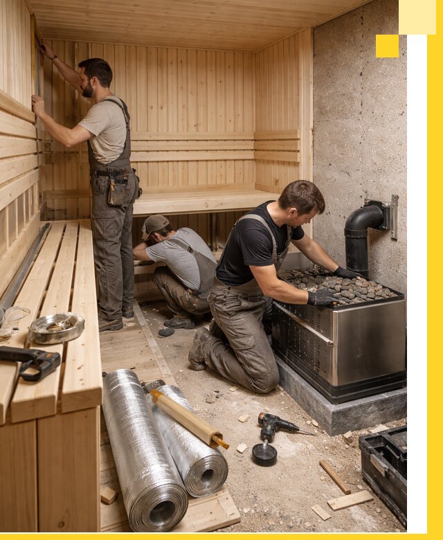 Индивидуальные сауны на заказ в Нефтекамске под ключ, проект и монтаж