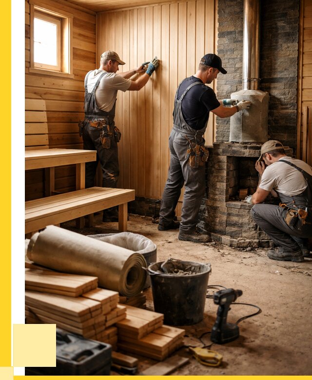 Ремонт бань под ключ в Нефтекамске от 46206 р. | ЭриданНтк