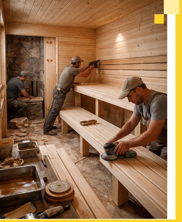 Профессиональная отделка бань в Нефтекамске под ключ, с гарантией