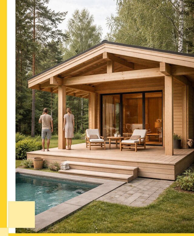 Бани с террасой под ключ в Нефтекамске от 616080 р. | ЭриданНтк