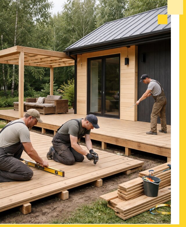 Строительство бань с террасой и бассейном под ключ в Нефтекамске