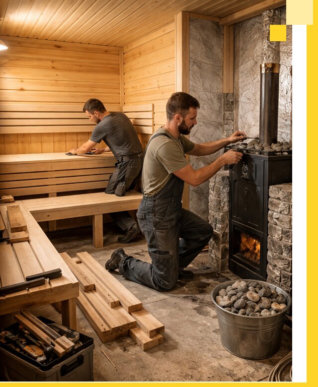 Дизайн и строительство интерьеров бань под ключ в Нефтекамске