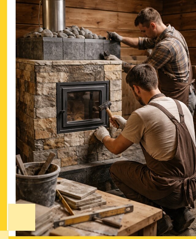 Облицовка банной печи в Нефтекамске от 15402 р. | ЭриданНтк