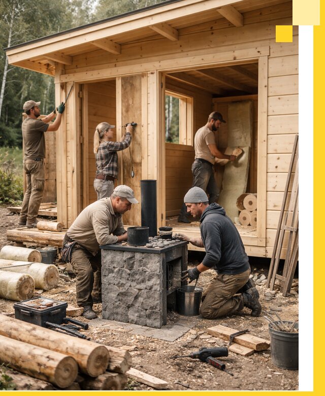 Купить баню под ключ в Нефтекамске строительство монтаж отделка