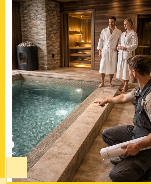 Проект бани с бассейном под ключ в Нефтекамске от 66742 р. | ЭриданНтк