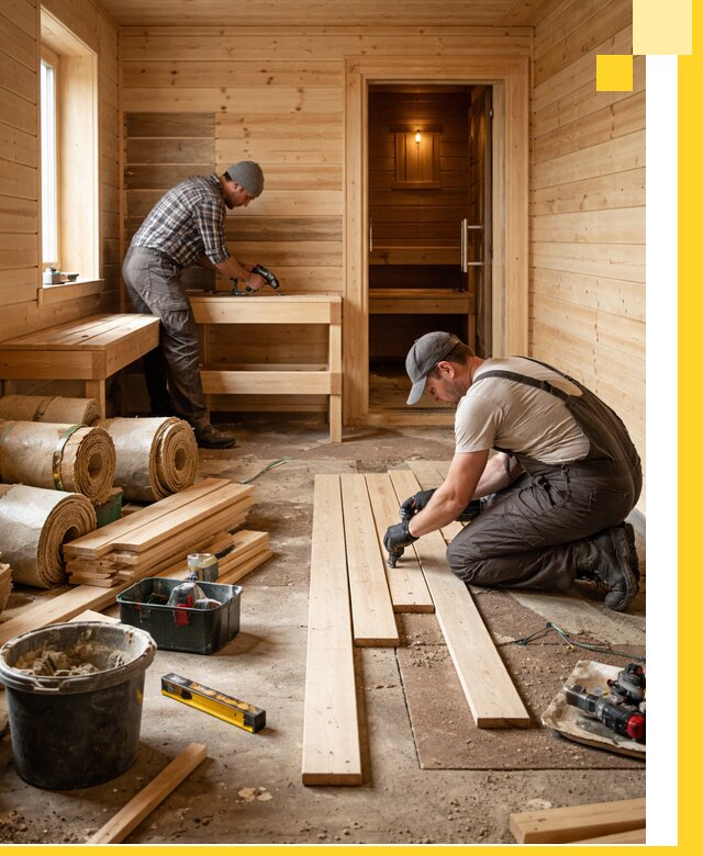 Индивидуальный проект бани с комнатой отдыха под ключ в Нефтекамске