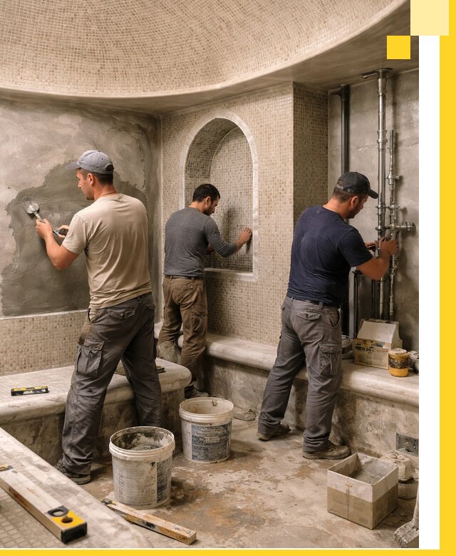 Профессиональный монтаж хамамов под ключ в Нефтекамске с гарантией