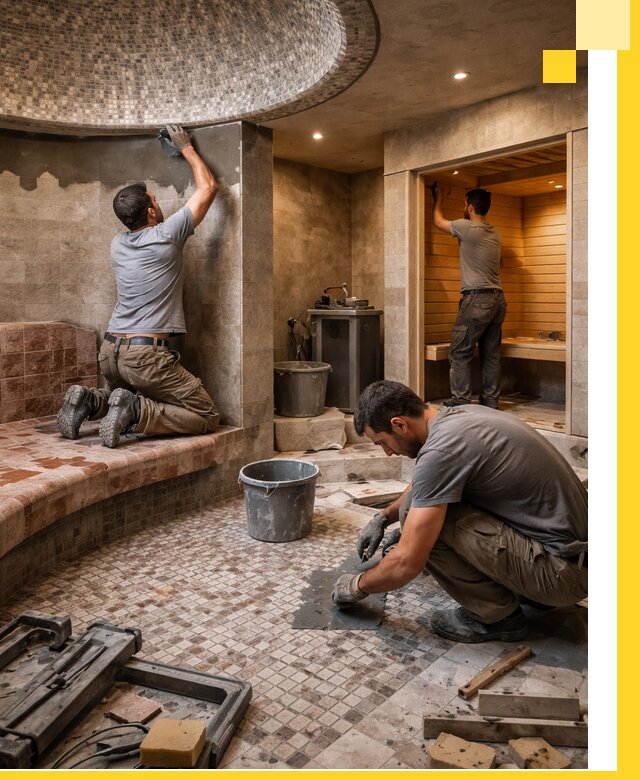 Проект и строительство хамама бани и сауны под ключ в Нефтекамске