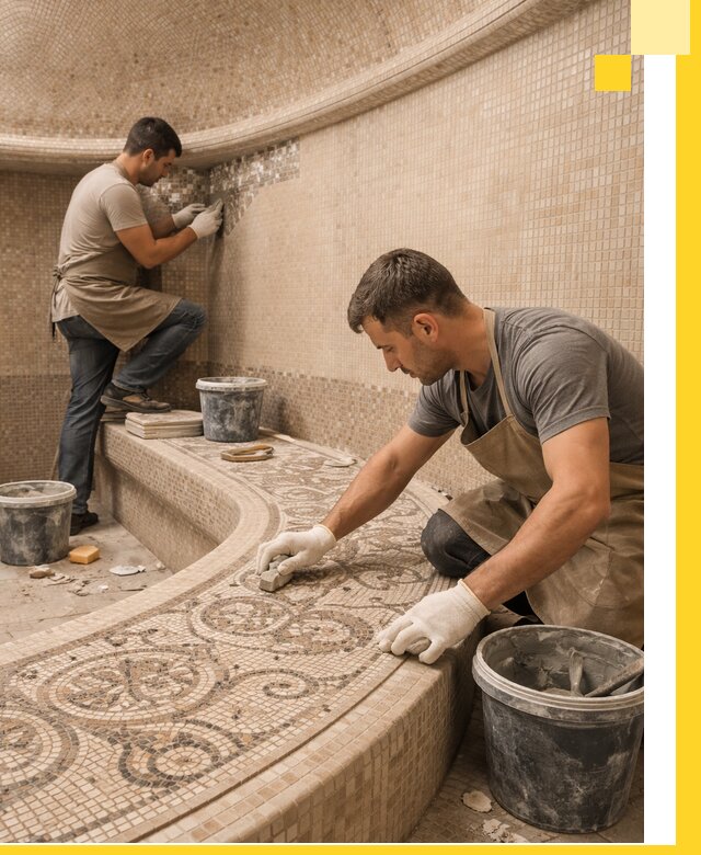 Плитка для хамама в Нефтекамске, укладка, подбор и поставка